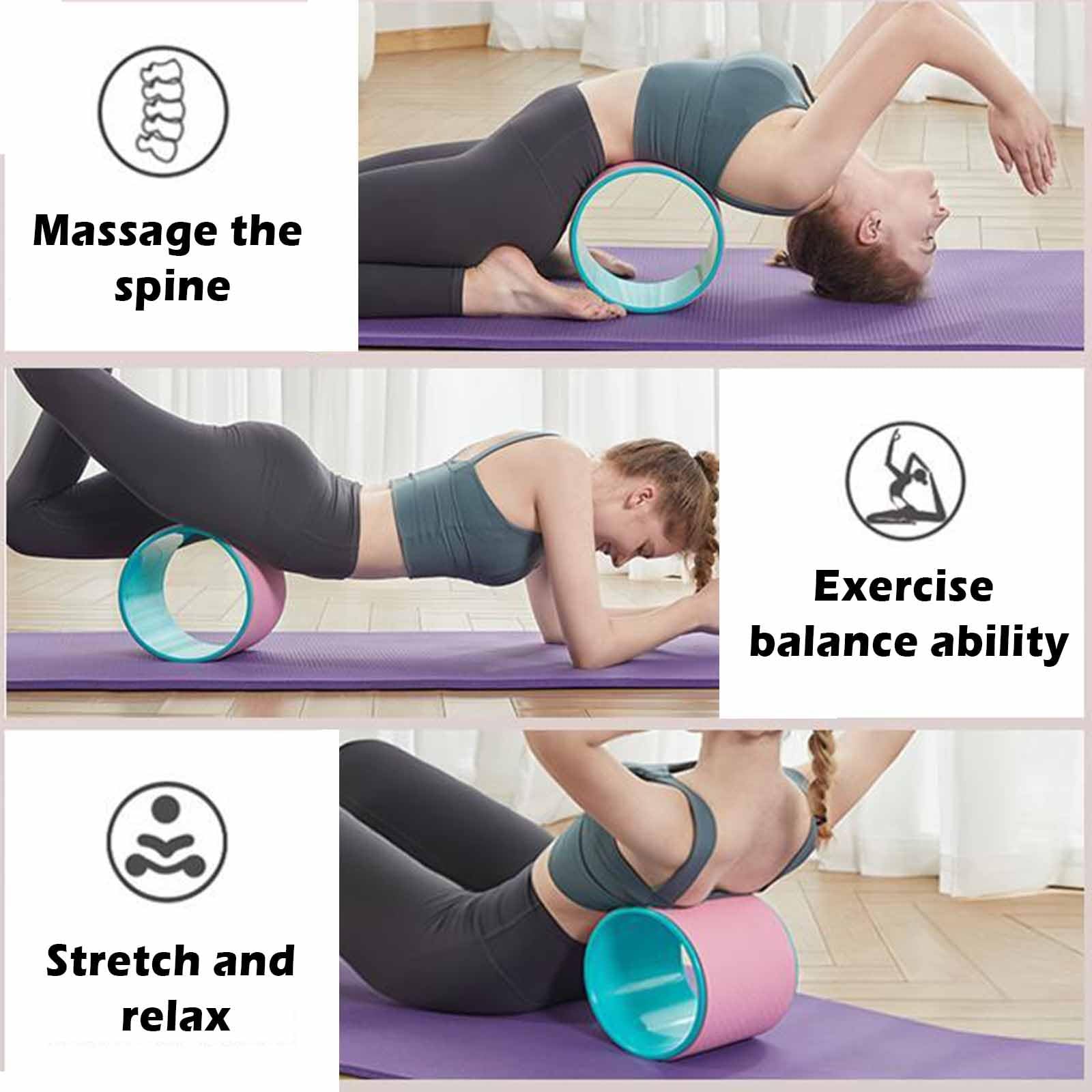 Amazon.com: Chirp Wheel Yoga Back Wheel Waterproof Yoga Wheel for